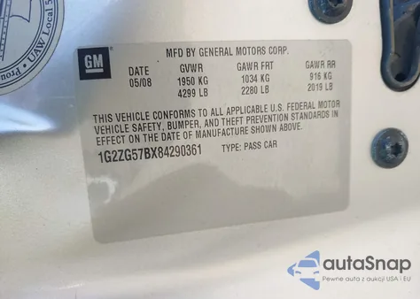 2008 Pontiac G6 из США, поврежденный, VIN 1G2ZG57BX84290361